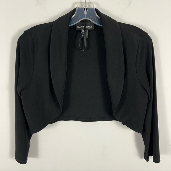 ❤️ FRANK LYMAN Black Bolero Jacket 8 - Picture 1 of 9